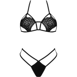 Livco Corsetti Fashion - Soutien-Gorge + String Jimena Lc 20216 Noir Taille Unique